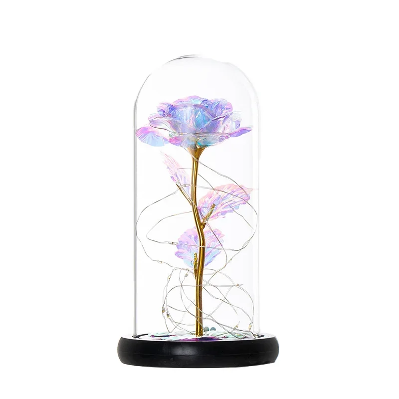 

LED Rose Lamp Bottle Desk Light Flower Night Romantic Valentine's Day Birthday Gift Decoration Beast Battery Powered