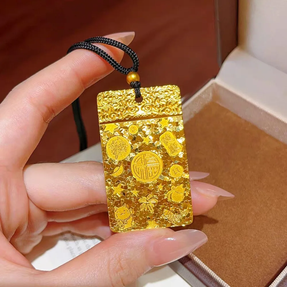 Jiyan crushed ice nothing brand pendant retro fashion safe brand hanging 9999gold