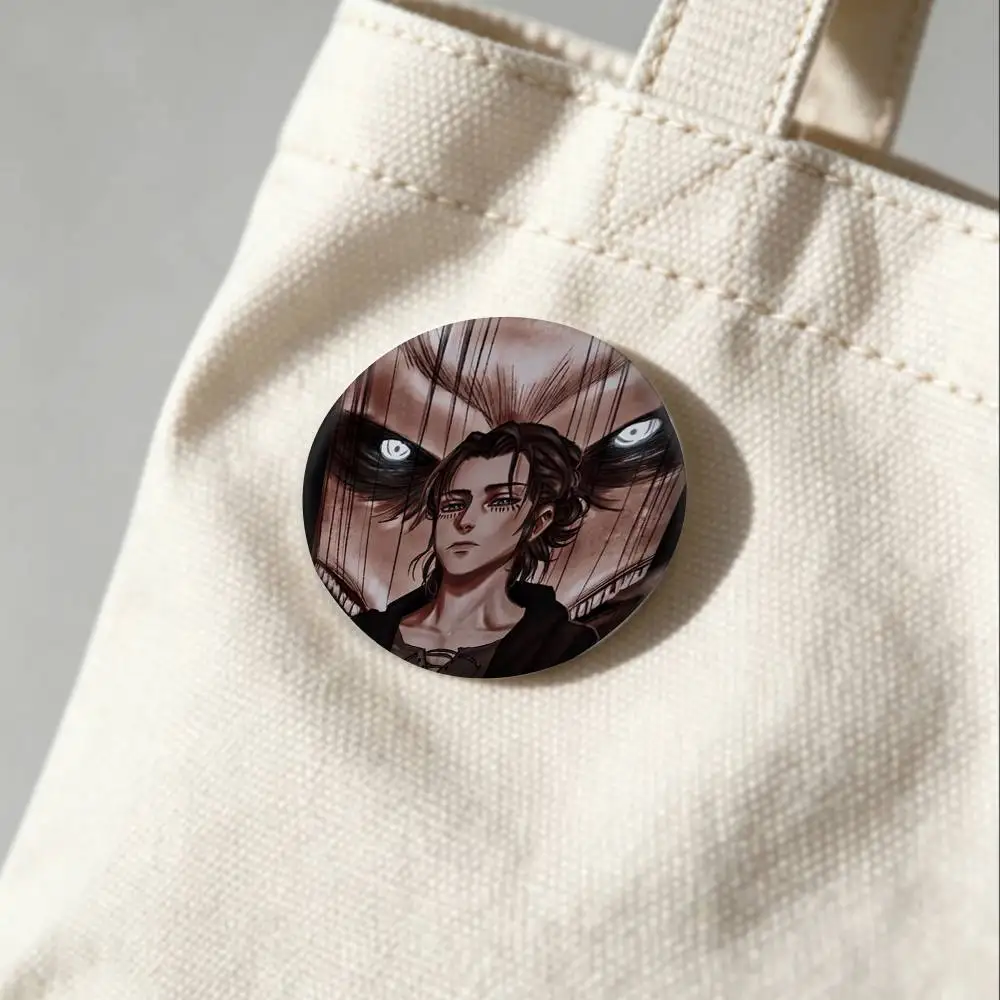 COOL A-Attack on Titan-n HD  Badges Creative Tinplate Button PinsBrooch Badge Clothes Backpack