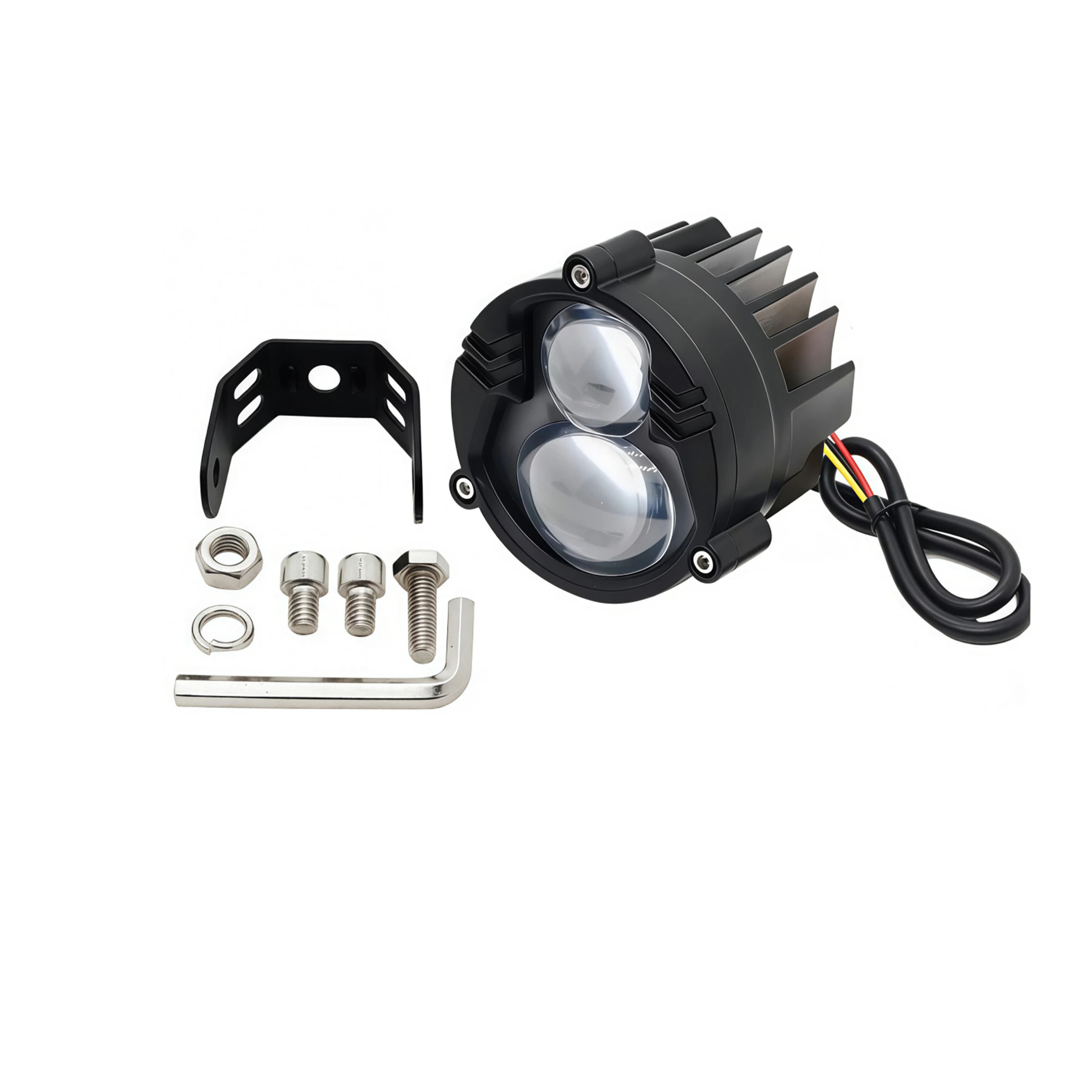 

Fog light gourd-shaped motorcycle external spotlight waterproof yellow and white light auxiliary headlight