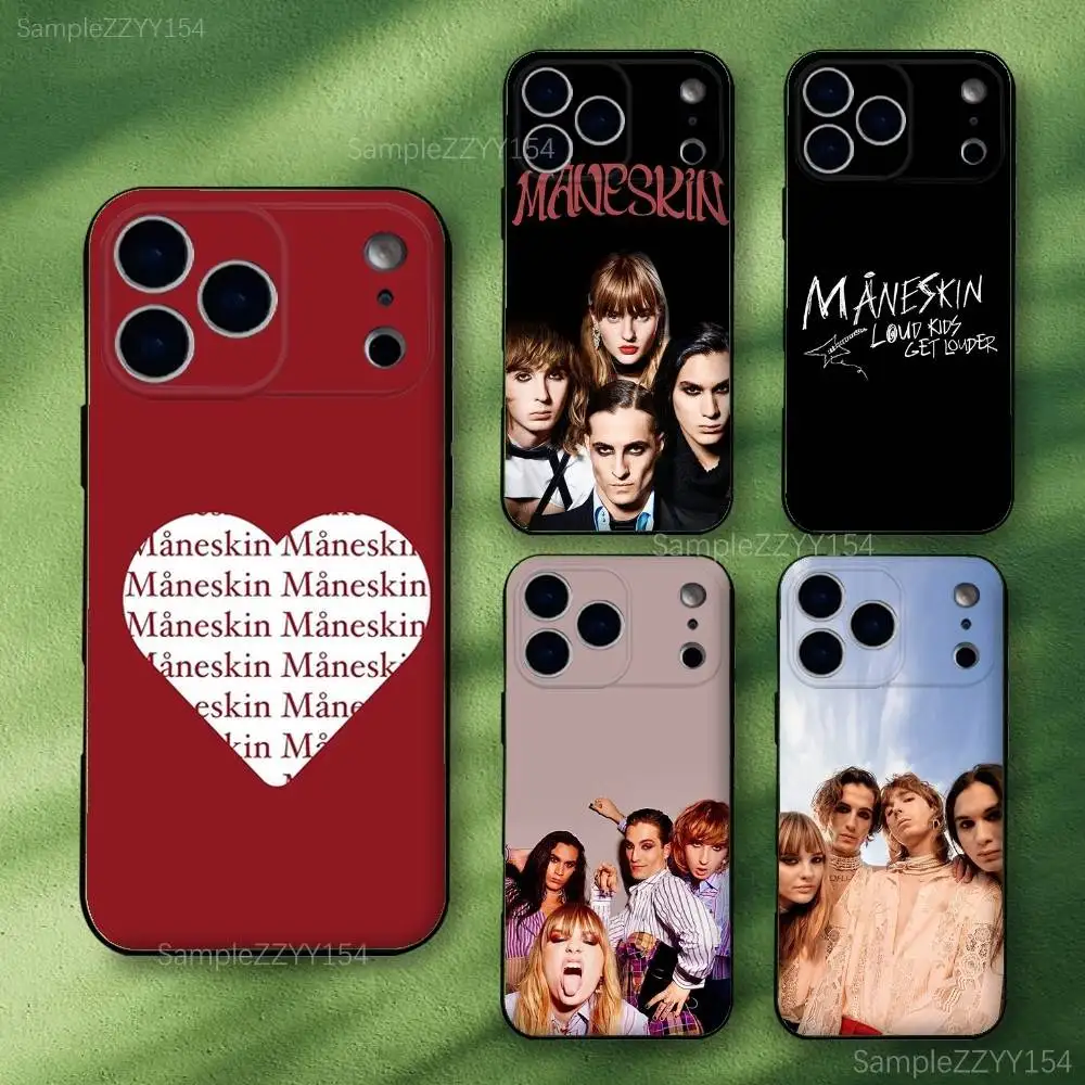 

Rock Band Maneskin Rush Phone Case For iPhone 17,16,15,14,13,12,Pro,Max,Plus,E,SE4,Air,Mini Black Soft Funda