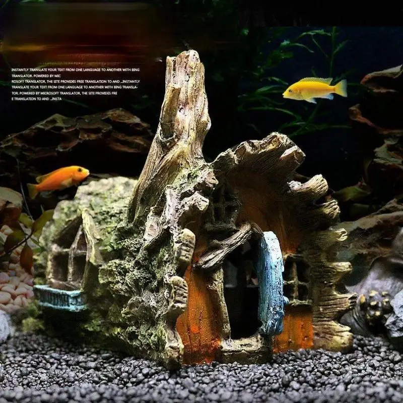 Creative Fish Tank Ornaments Vintage Driftwood Decoration Fish Tank Landscaping Aquarium Resin Home Crafts Aquarium Background