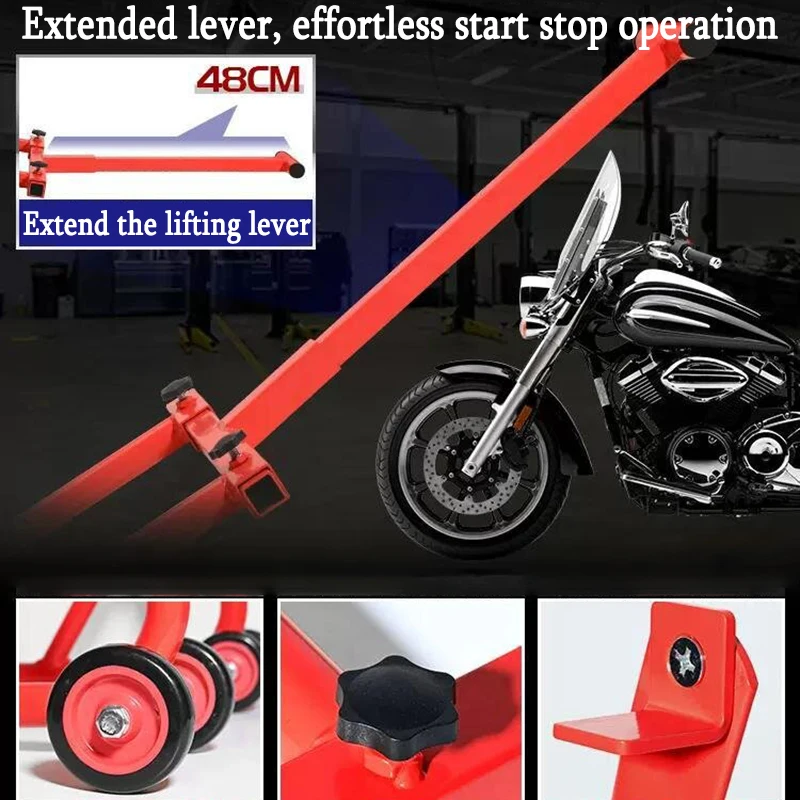 Motorcycle Universal Lifting Frame Maintenance Bracket Floor Parking Rack