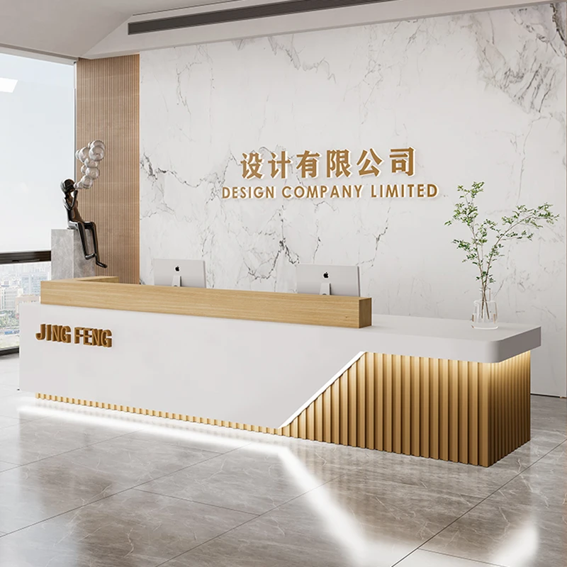 Hotels Podium Reception Desks Executive Cashier Modern Beauty Simplicity Counter Podium Massage Receptie Commercial Furniture