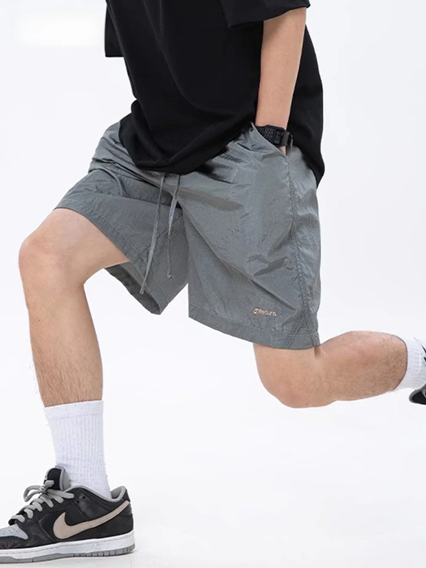 

Loose Fit Casual Cotton Blend Summer New Sle Thin Breathable Retro American Metal Wire Feel Large Size Pants for Youth