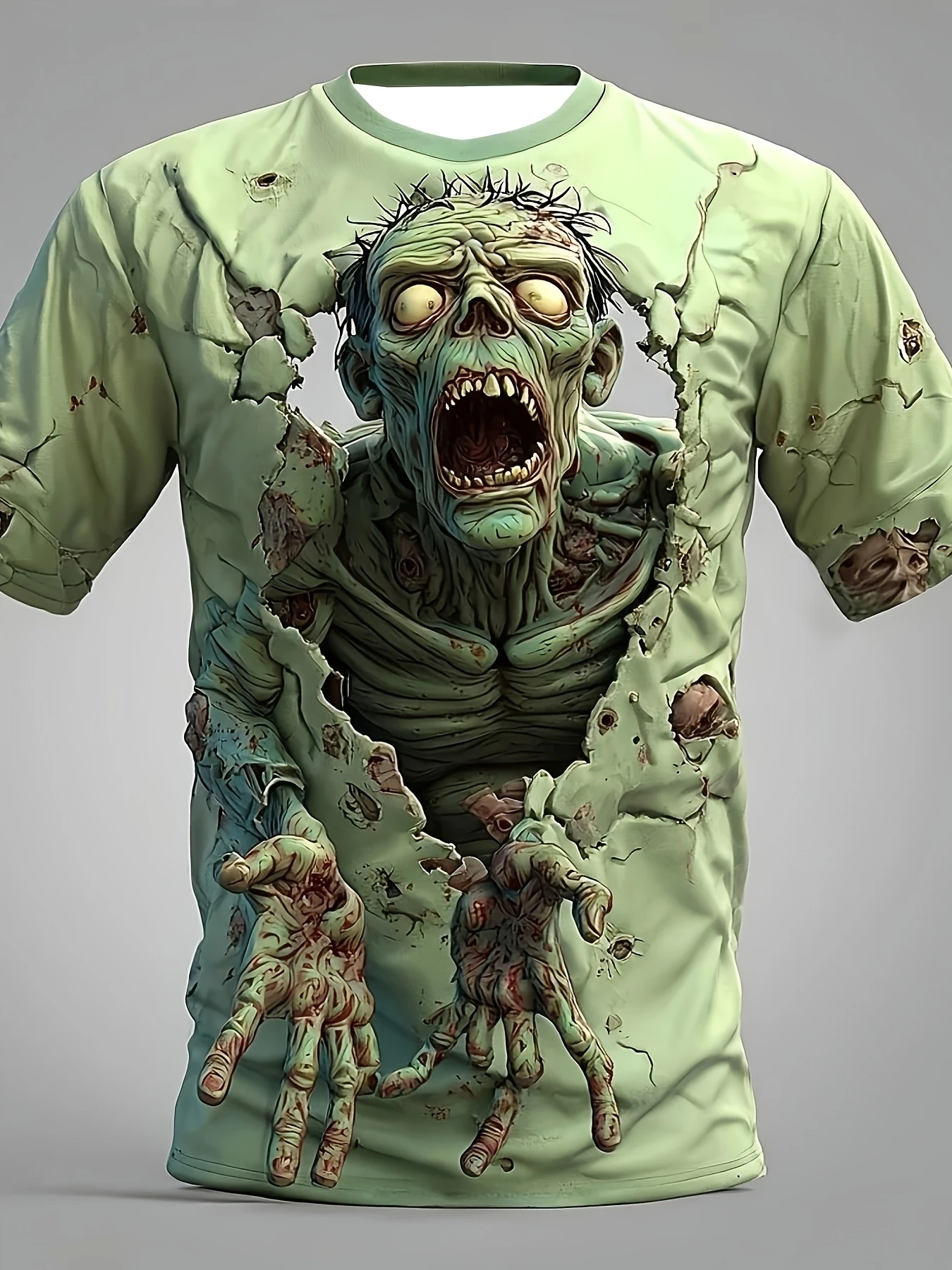 Fun Skeleton Zombie Horror 3D Printed Men's and Women's T-shirts Outdoor Street Role Playing Parent Child Clothing Summer