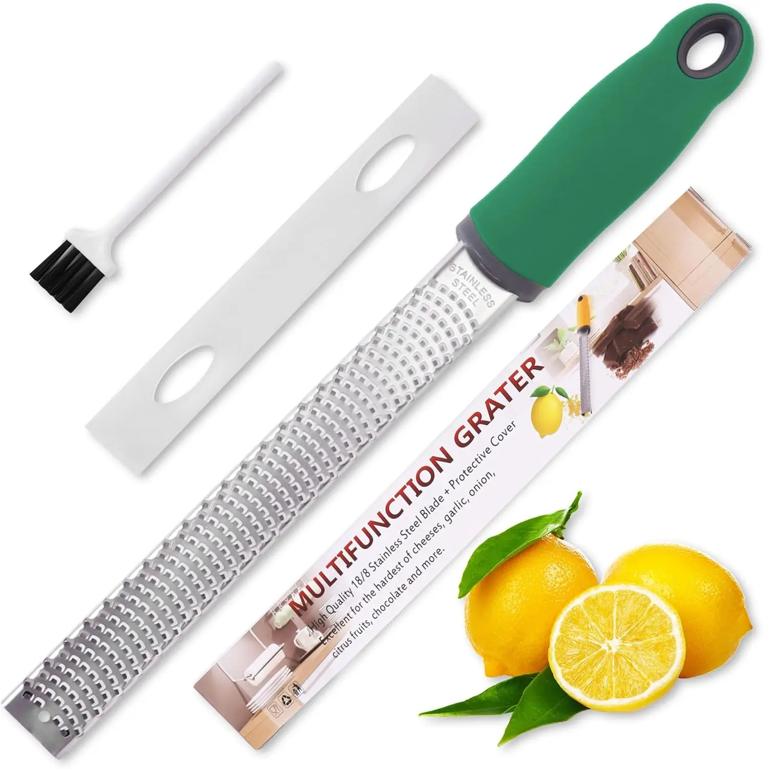 Narrow Design Multi-Purpose Zester Grater Stainless Steel Micro Plane for Lemon Cheese Chocolate Nutmeg & Ginger Dishwasher Safe