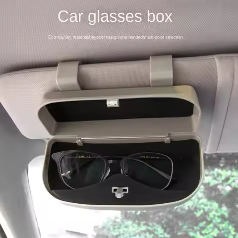 Car Glasses Case Sunglasses Storage Box 3 Colors Auto Interior Accessories Glasses Holder Sun Visor Automobiles 39mm Thickness