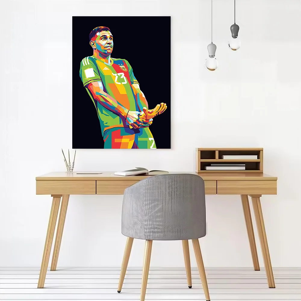 Emiliano Martinez Pop Art Portrait Printed Canvas Poster Personalized High Quality Wall Art Paintings for Painting Vintage Decor