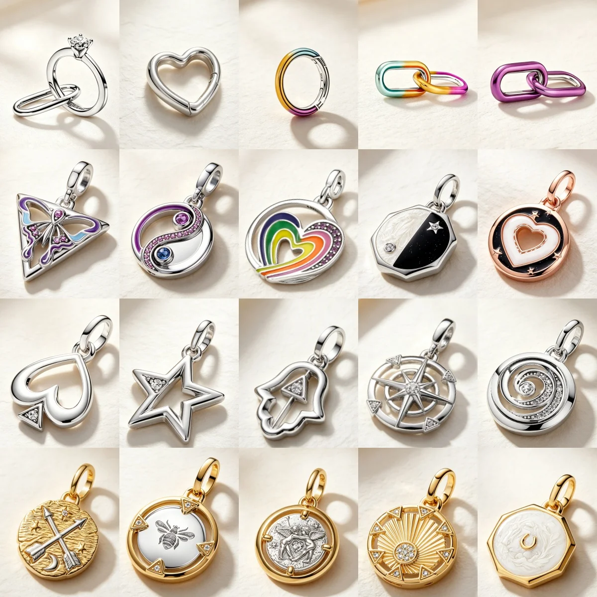 2026 New 925 Silver ME Series Charm Pendant Accessory, Suitable For Original Bracelet DIY Women's Fashion High-end Jewelry gifts