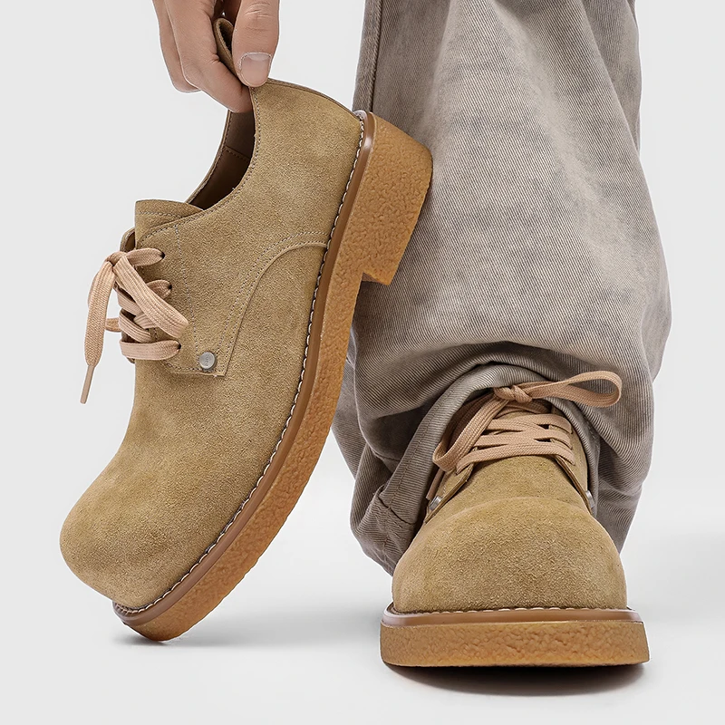 

Men's casual derby autumn and winter shoes High quality retro British style Work leisure outdoor Young hot selling shoes New
