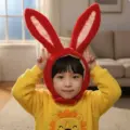 Red Kids Long Ear