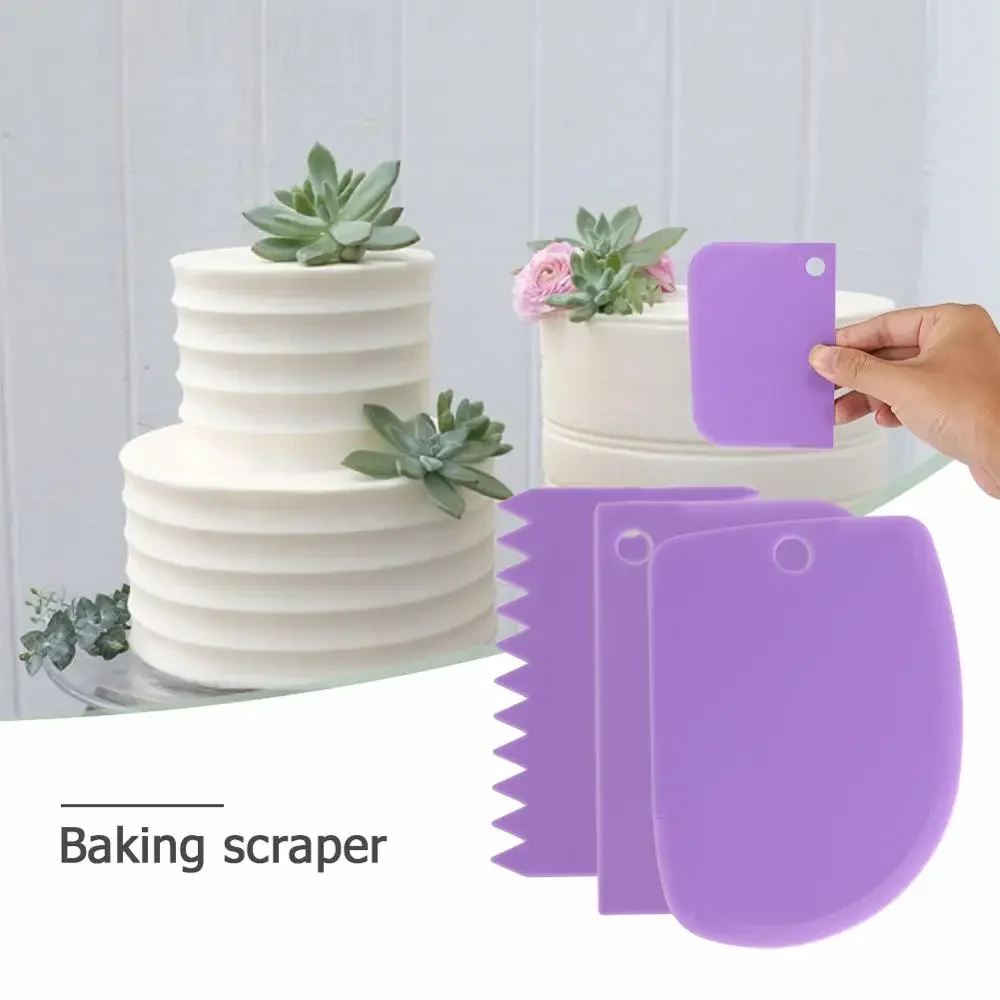 Fondant Cream Plastic Spatulas Cake Smoother Polisher Decor Tools Baking Supplie Dough Scraper Kitchen Butter Knife