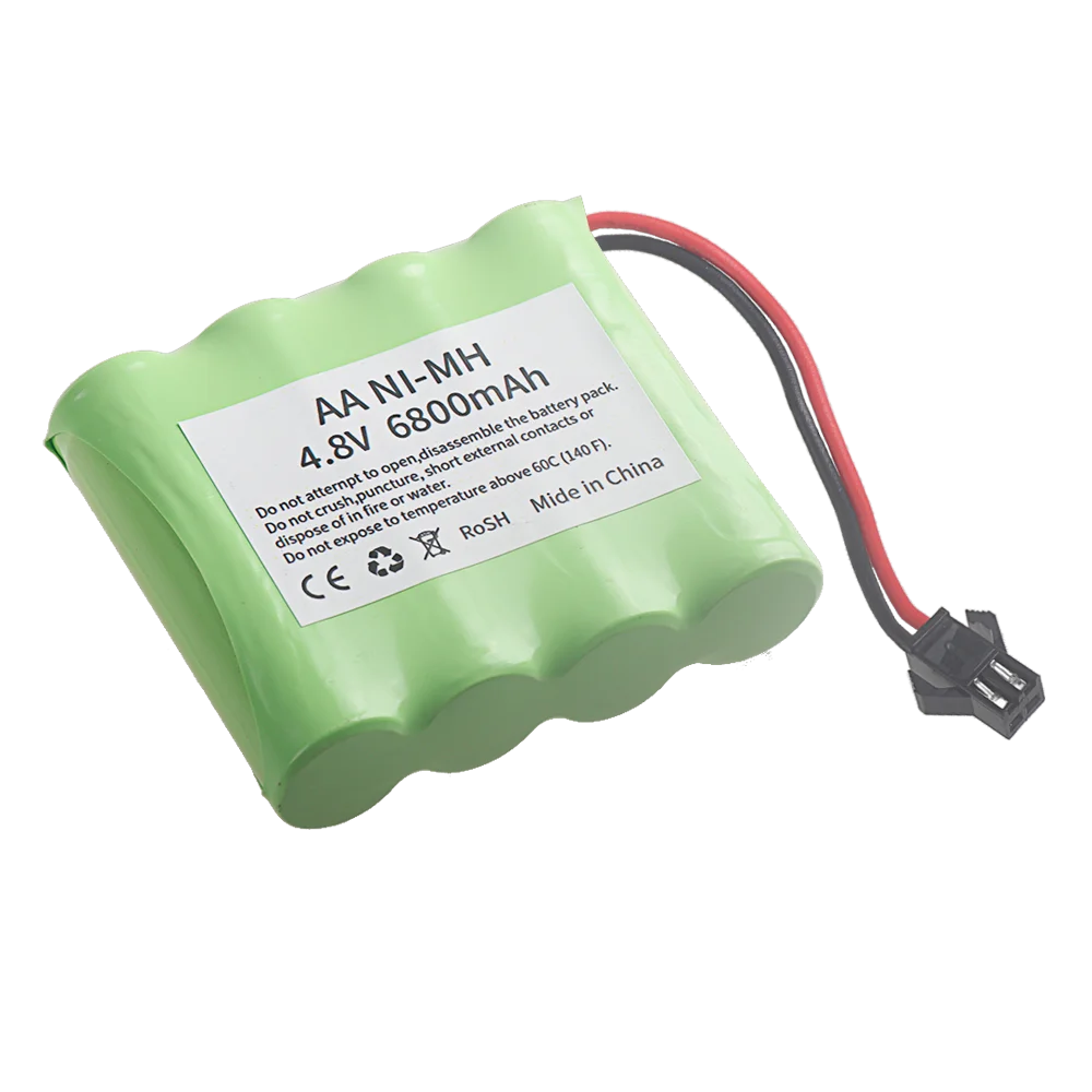 NiCD NiMH 4.8 فولت 700 مللي أمبير/1400 مللي أمبير/1800/2400/3000 مللي أمبير 3500 مللي أمبير/5000 مللي أمبير/6800 مللي أمبير بطارية لسيارات Rc قارب السفينة اللعب AA 4.8 فولت بطارية حزمة