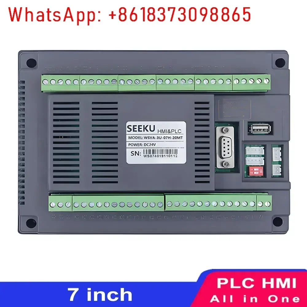 7 Inch HMI with FX3U HMI PLC All in One Integrated PLC-HMI Combo with RS485 PLC supports  GX developer or GX works 2