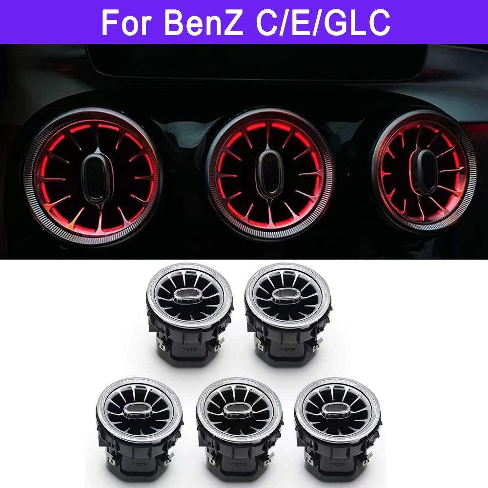 

Ambient Light 3//12/64 Colors For Benz C/E Class GLC W205 X253 LED Air Outlet Vents Retrofit Car Accessories Decorative Light