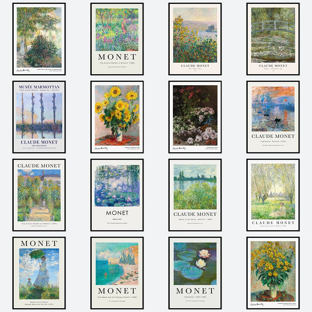 Claude Monet Spring Flowers 1864 Vintage Poster Claude Monet Print Monet Flowers Claude Monet Bouquet of Sunflowers Canvas Print