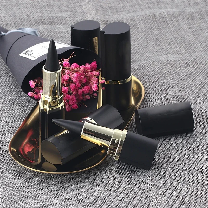 1 قطعة الأسود آي لاينر مقاوم للماء طويلة الأمد كحل لا تزهر المهنية كحل الصلبة لصق العين أدوات ماكياج الجمال