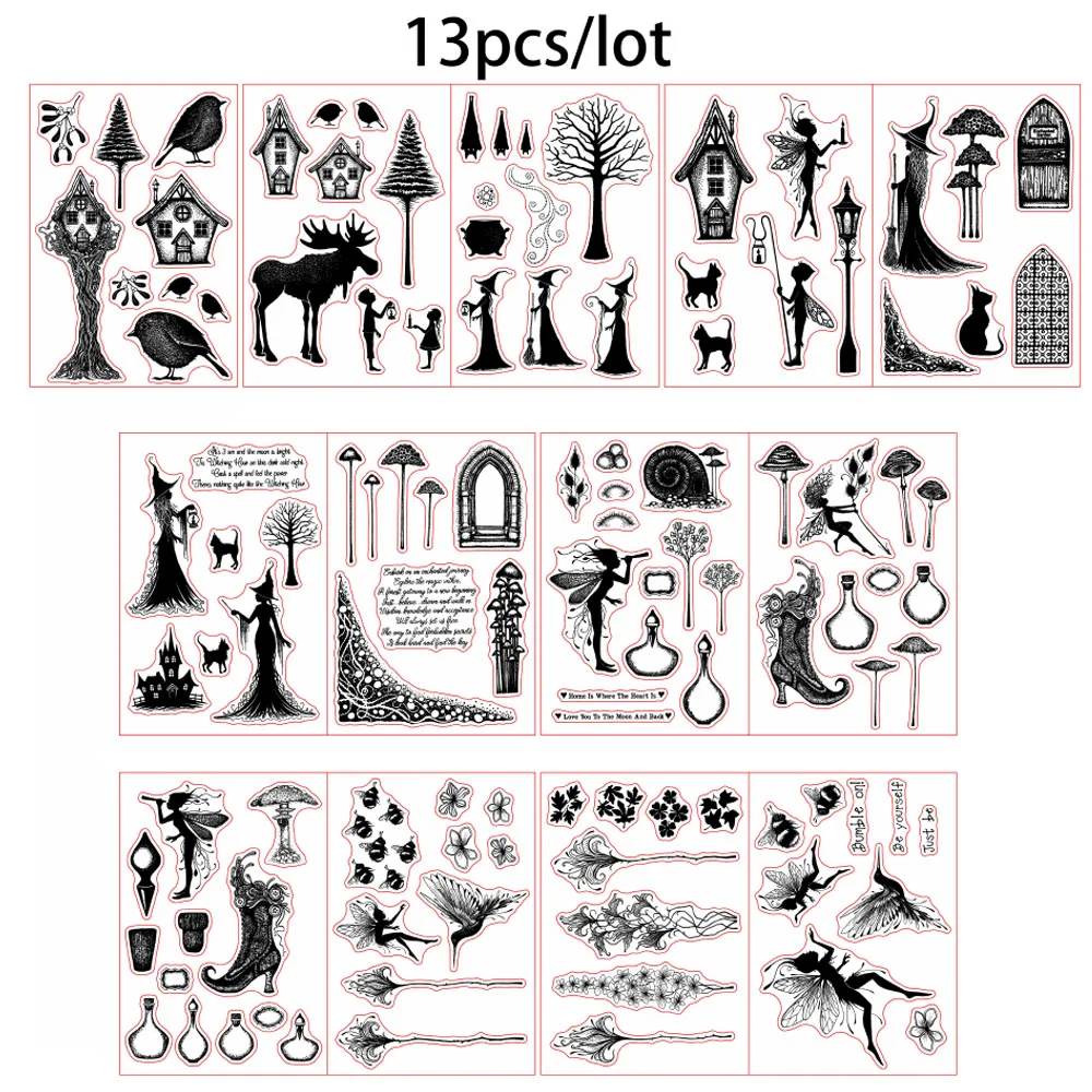 

New Arrivals 2025 Plants Bee Fairy Clear Stamps Seal for DIY Scrapbooking Card Rubber Stamp Making Photo Album Handemade Crafts