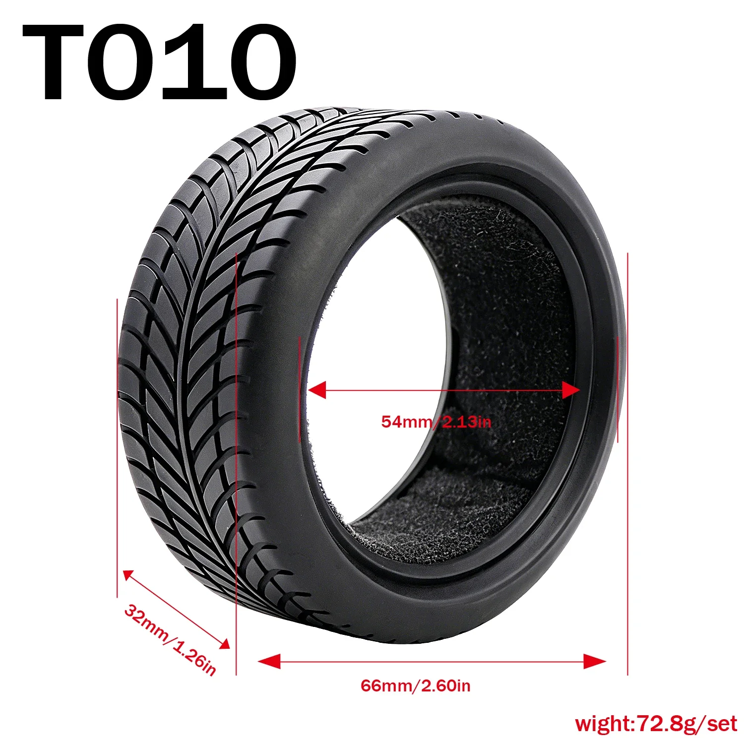 1:10 On-Road-Rennreifen mit hoher Griffigkeit aus Heißschmelzgummi für Tamiya HPI HSP HPI HIMOTO REDCAT 94123/94122/94103 Upgrade-Teile – Detail 16
