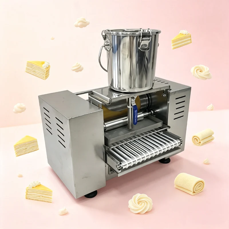 Mini Durian Crepe Making Machine Commercial Automatic Spring Roll And Egg Crepe Skin Equipment