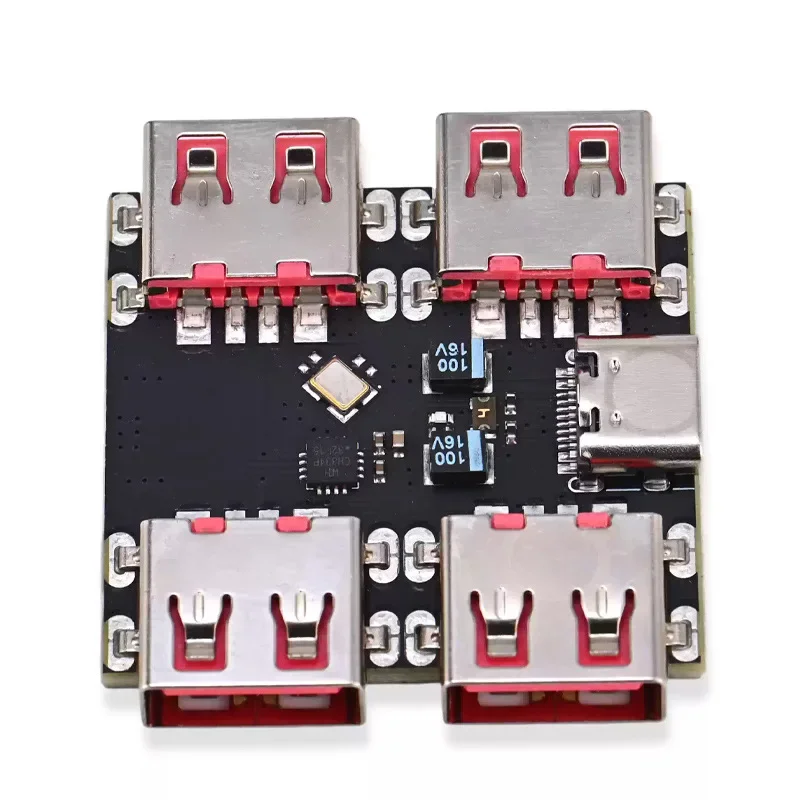 1/3/5PCS  XL334P4 Type C USB 2.0 4 Port Hub Expansion Module 1 To 4 USB Splitter Mini PCB Board High Speed USB Expansion Hub