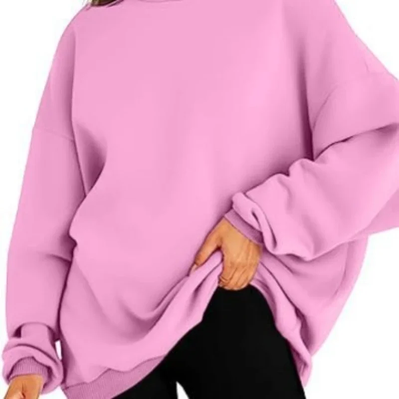 Pull polaire à capuche surdimensionné pour femmes, pull décontracté, jupe à capuche, coupe ample et confortable, vêtements d'extérieur à la mode
