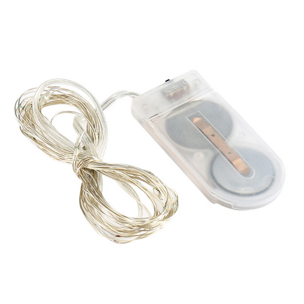 

4 Pcs LED Light String Copper Wire Lights Decorative Colored Lamp Christmas Decoration Button