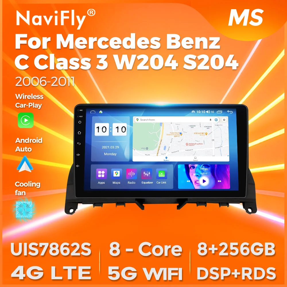 

Для Mercedes Benz C-Class 3 C220 C180 W204 S204 2006-2011 Android Автомобильный плеер Автомобильный радиоприемник Мультимедиа Видео Стерео BT Carplay GPS