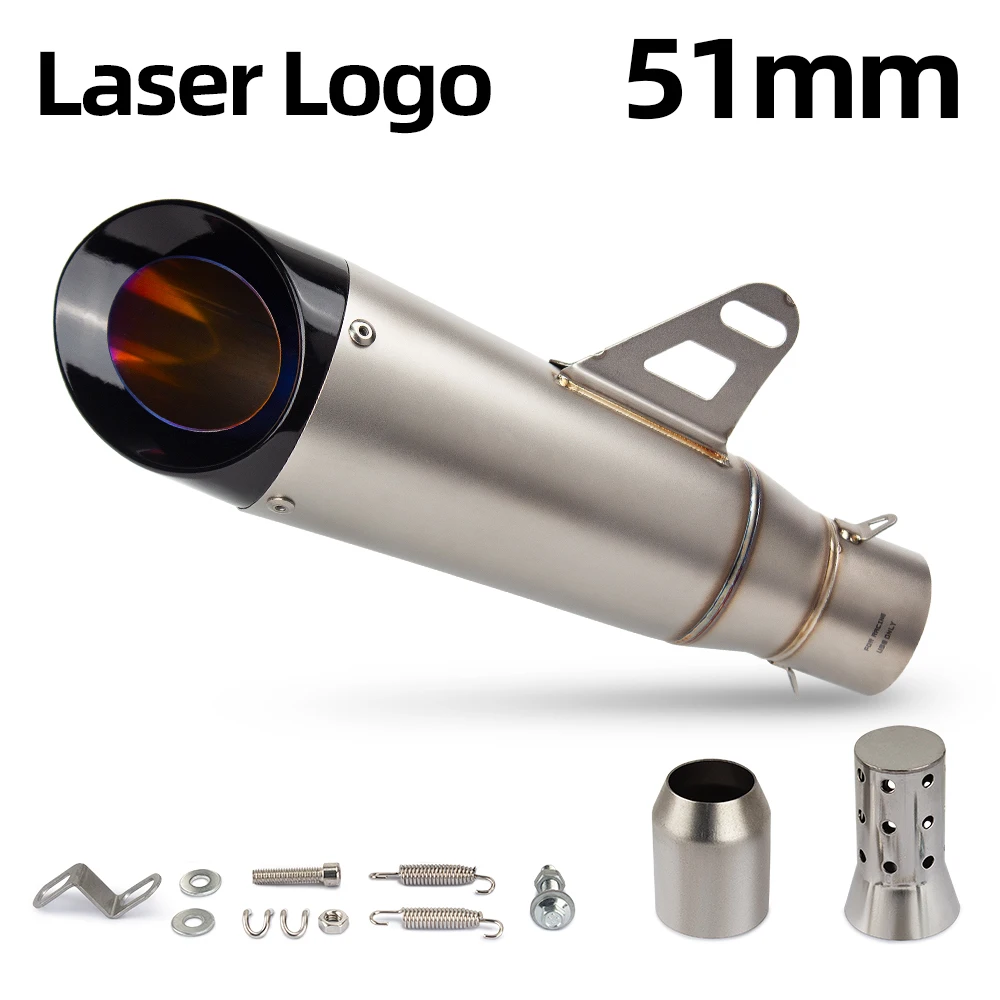 Tubo de escape Universal 51 para motocicleta DB Killer para GSX250R XMAX125 NVX155 CRF150 NSS350 NINJA250