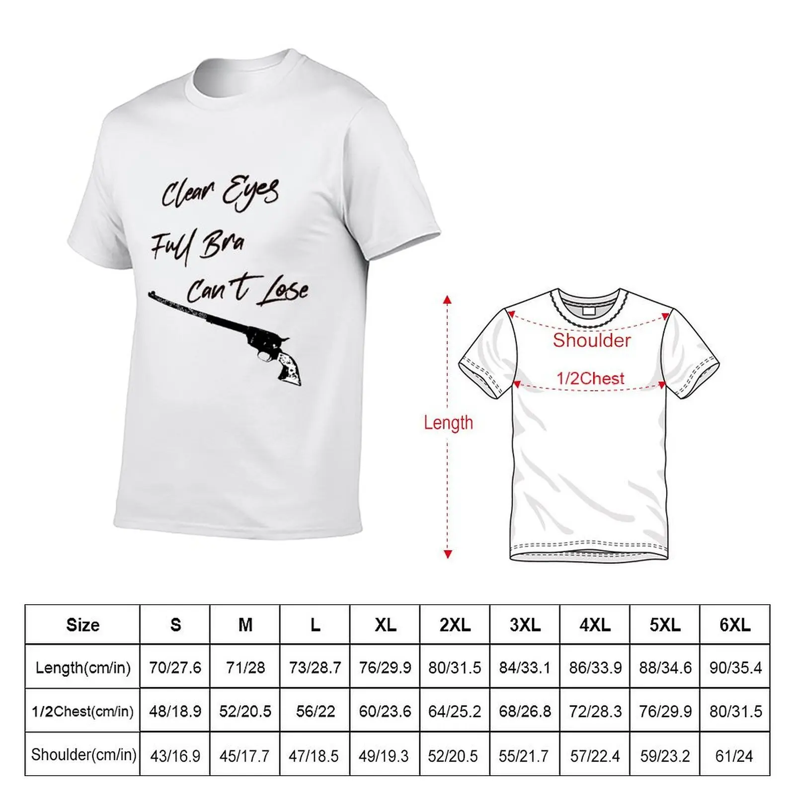 Clear Eyes Full Bra Can't Lose T-Shirt Aesthetic clothing rapper graphic tees Men's t-shirts