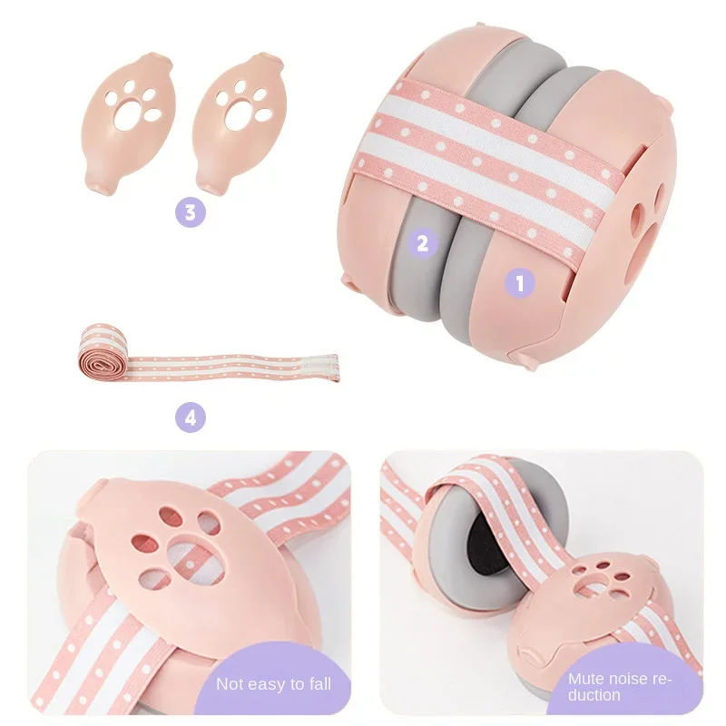 Description Picture 4 of itemBaby Ear Protection for Babies Toddlers Elastic Noise Reduction Earmuffs Baby Headphones Against Hearing Damage Improves Sleep