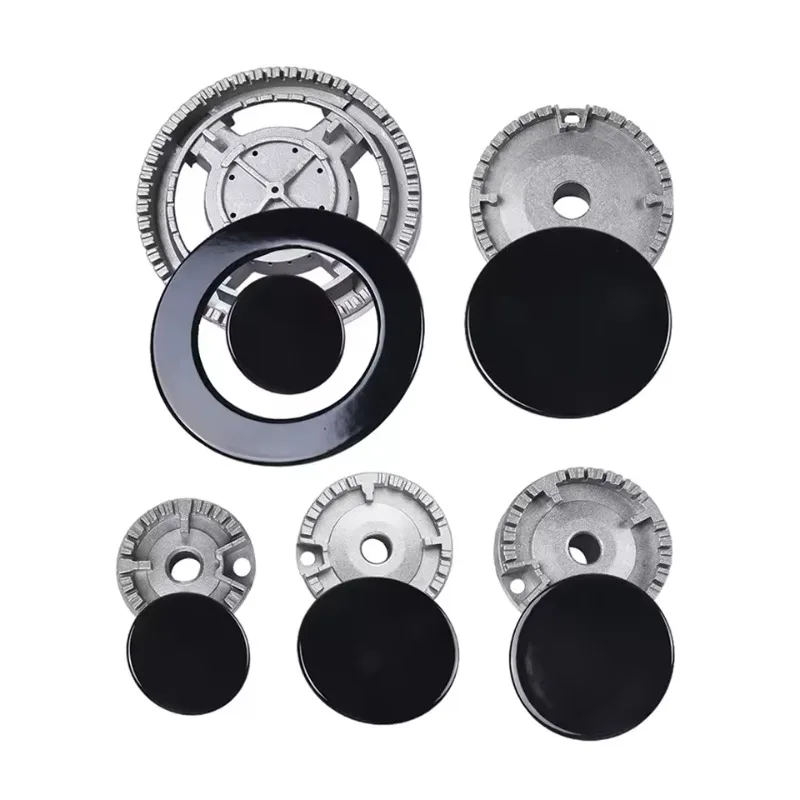 Cooker Hat Set for Oven Gas Hob Burner Crown Flame Surface and Burner Head Replacement for SABAF Stove Handles Lid Kit