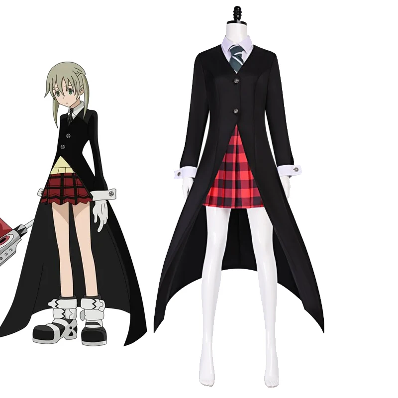 

Halloween Party Maka Albarn Cosplay Costume Anime Combat Uniform Set Comic-con Soul Eater Evans Maka's JK Uniform Skirts