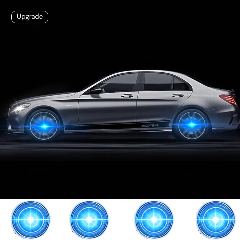 Hub Light Car Wheel Cap Floating Illumination LED Lamp Center Cover For VW Mercedes-benz BMW Jaguar Porsche Audi Land Rove Volvo