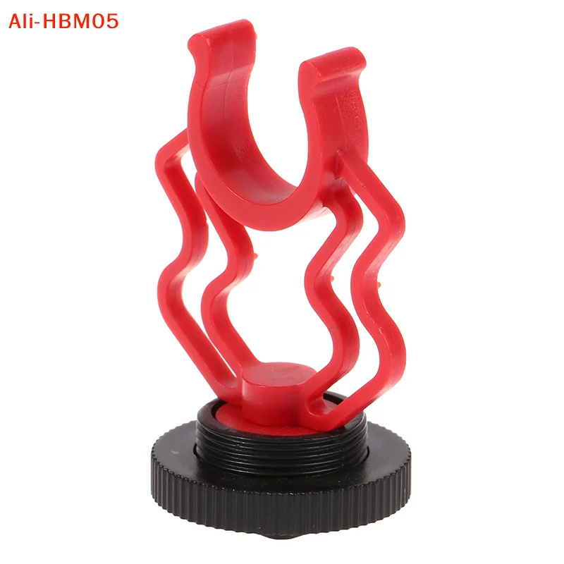 (HB05)1Pc Universal Mic Shock Mount Hot Shoe Mount Adapter Plastic Microphone Bracket Mount Replacement For Video Interview