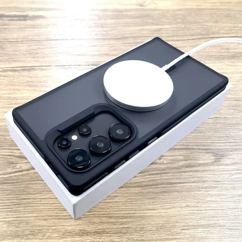 Stoßfeste Rüstungshülle für Samsung Galaxy S25 S24 S23 S22 Ultra Plus S25Ultra für Magsafe Charge Anti-Fingerabdruck Hard Full Cover