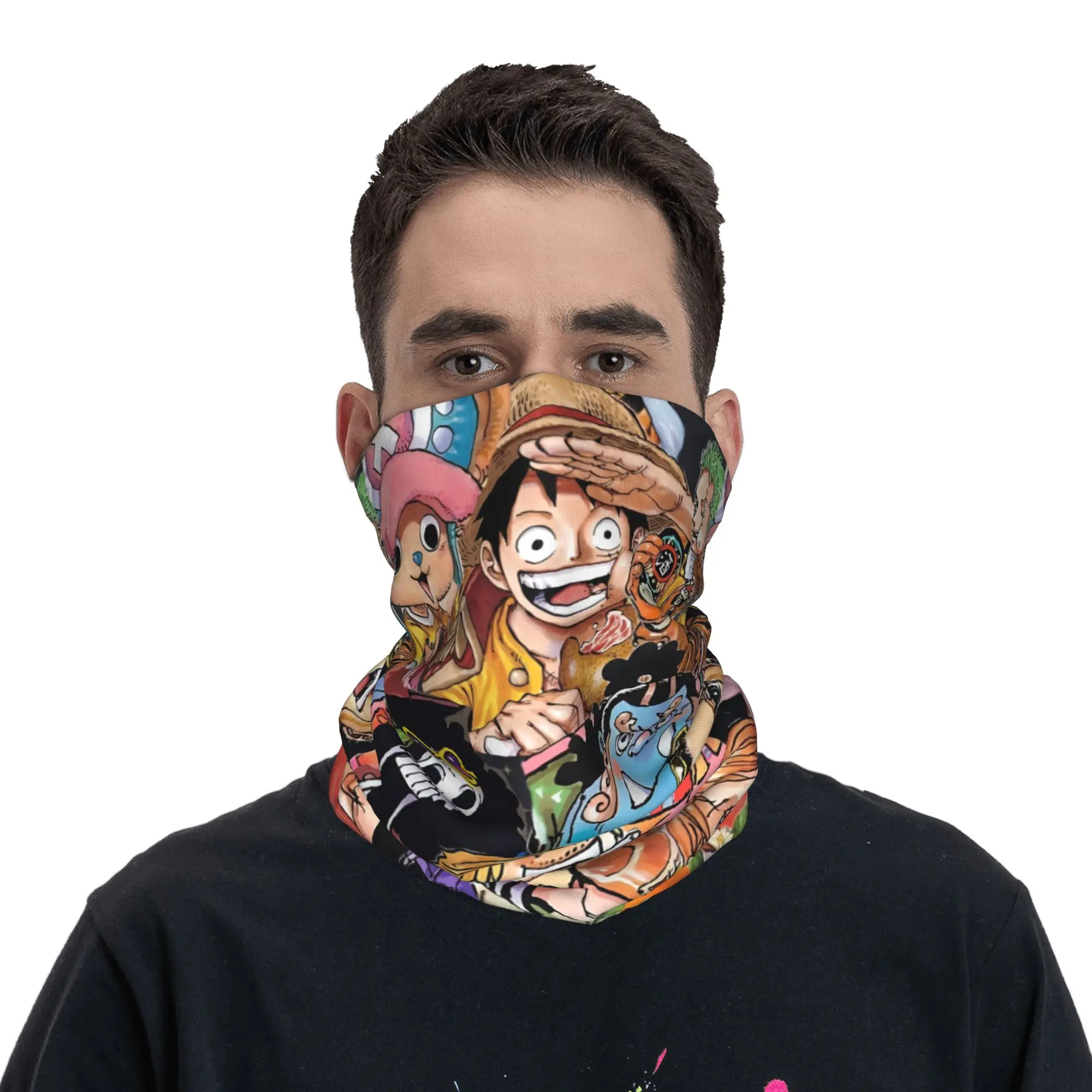 Custom Chopper Janpan Anime Winter Headband Neck Warmer Men Women Ski Cycling Tube Scarf Comics  Face Bandana Gaiter
