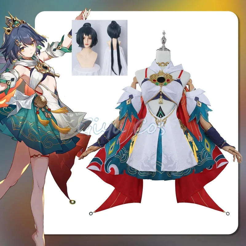 

Yunli Cosplay Costume Honkai Star Rail Carnival Uniform Wig Anime Halloween Costumes Women Game