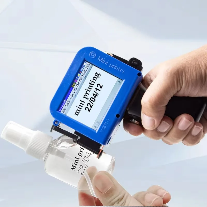 12.7mm Mini TIJ Handheld Inkjet Printer, Portable Batch Coder with Fast‑Dry Ink for Egg, Expiry Date & Number Marking