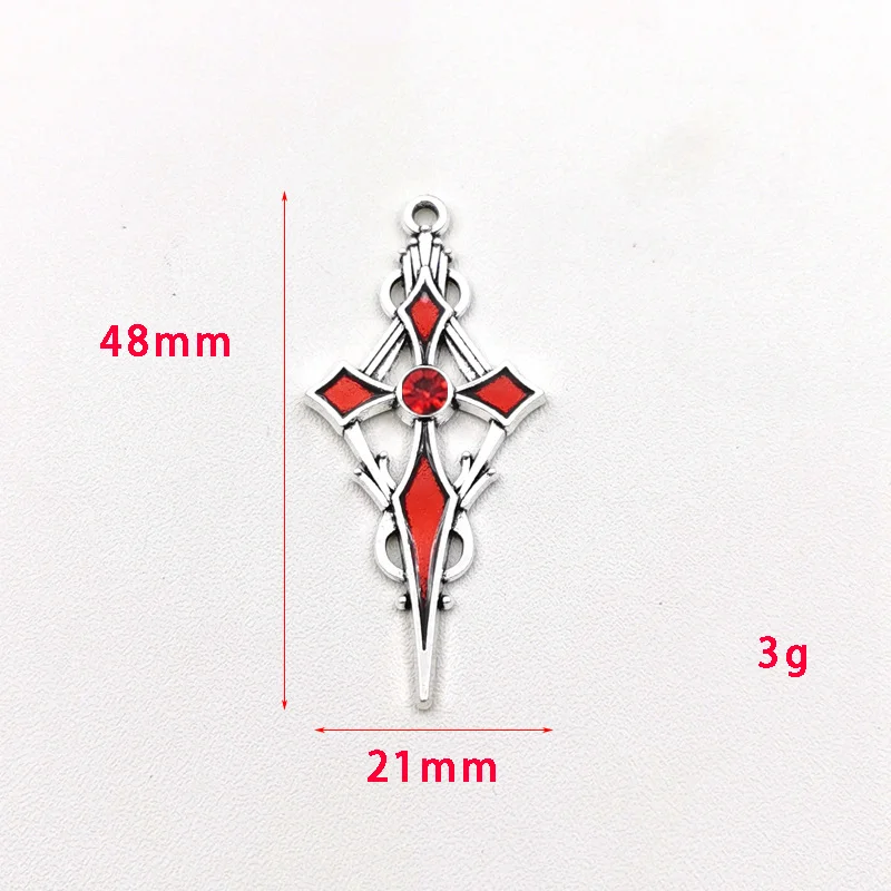8pcs 48*21mm Alloy Enamel Gothic Satan Cross Witch Charms Pendant Designer Charms Fit Jewelry Making DIY Jewelry Findings