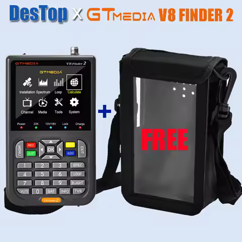 GTMEDIA V8 Finder 2 Grey 7.4V Satellite Signal Finder DVB-S/S2/S2X Digital 1080P HD H.264 VS ST-5150 V8 FINDER PRO WS6933 WS6980