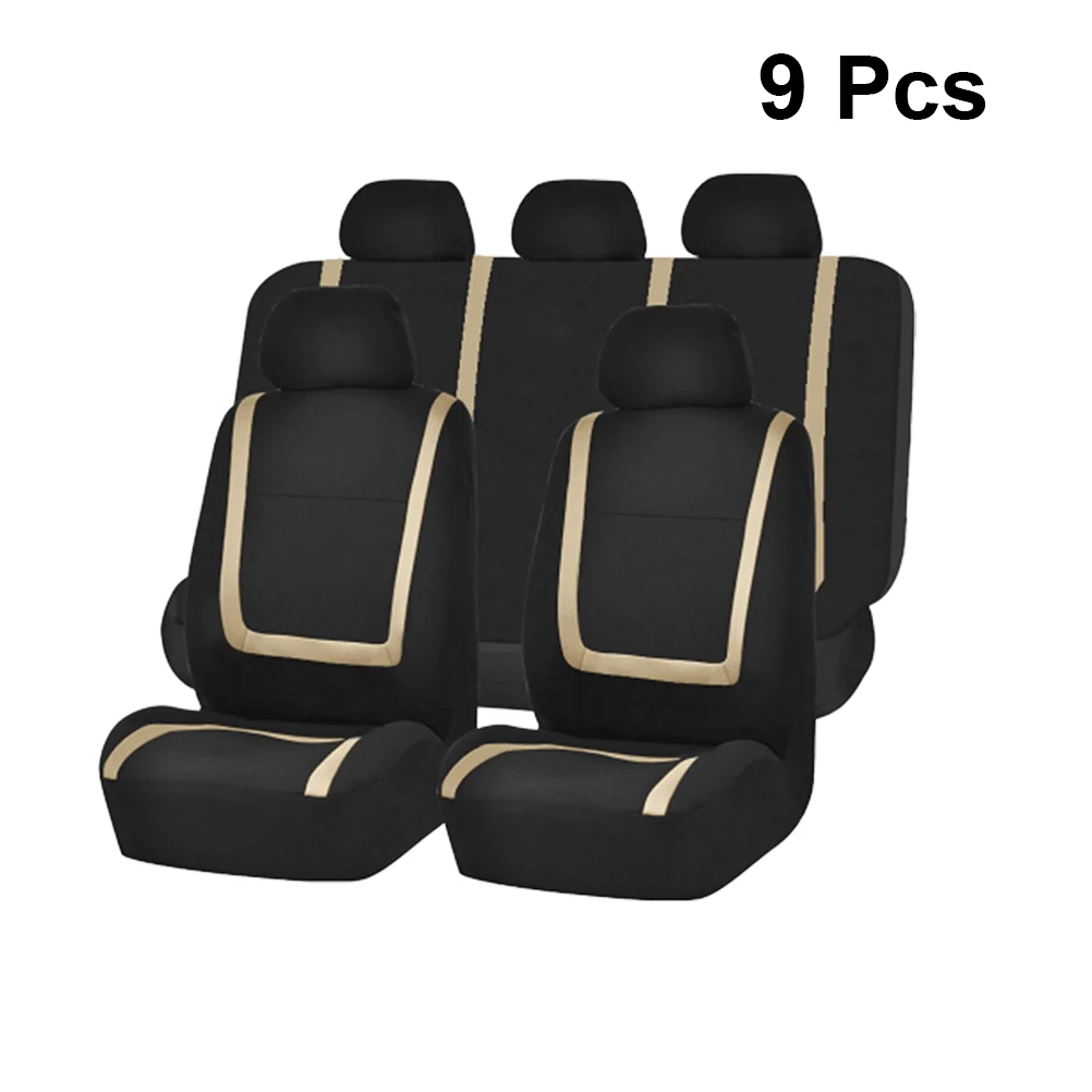 

9Pcs Car Seat Cover Set Universal Thicken Interior Extend Seat Life Removable Washable for Cars Trucks Suvs Auto