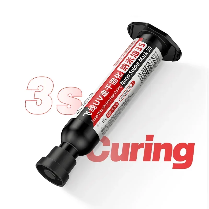 Nano Solder Mask 3S Jump Wire UV Dry Fast Curing New UV light speed glue for Mainboard Repair Flying Wire Special Glue