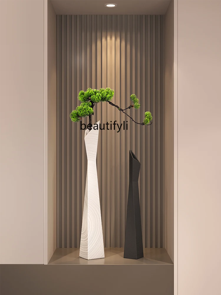 Home Hallway Decoration Decoration Green Plant Vase Living Room TV Cabinet High Slender Home Decoration