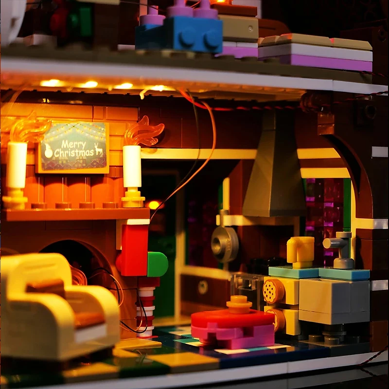 Kit de luz LED DIY com controle remoto para LEGO 10267 Gingerbread House (apenas luz LED, sem modelo de blocos)