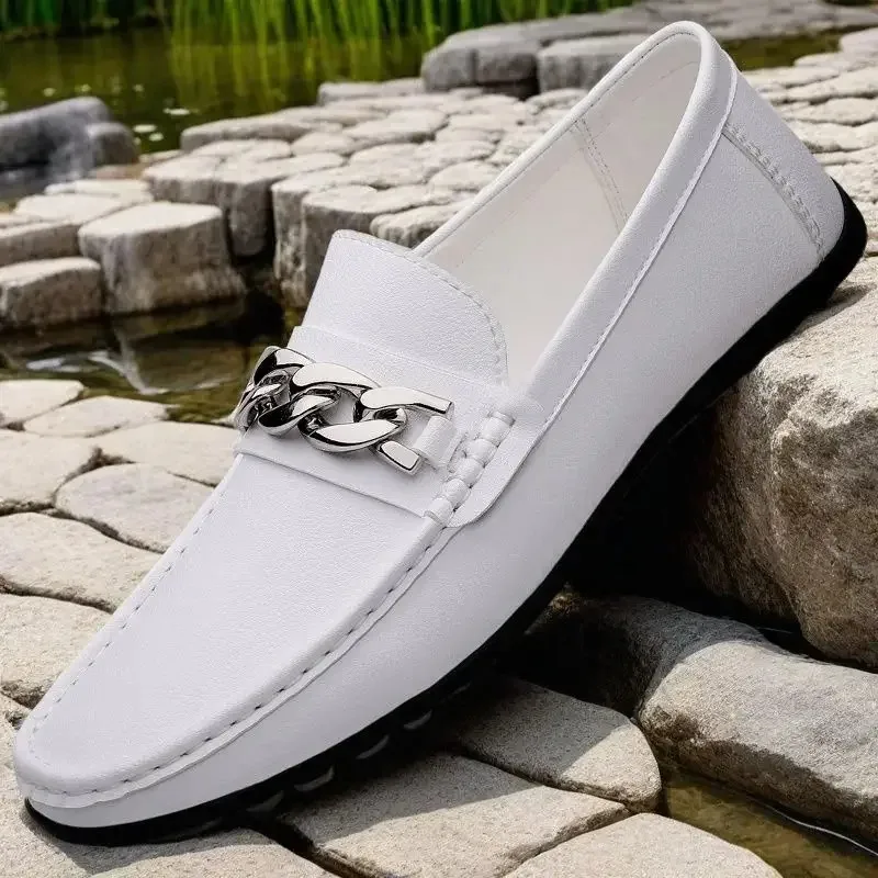 New soft and comfortable Doudou men's shoes outdoor lazy one-pedal men's daily casual men's leather shoes driving shoes