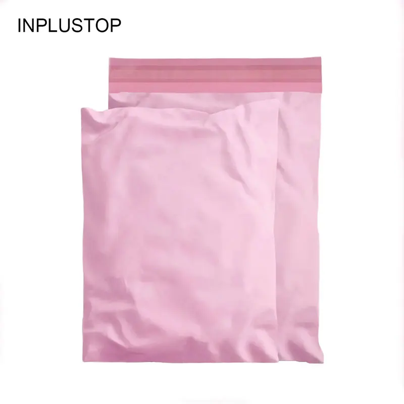 INPLUSTOP Biodegradable Bag Mailbag Pink Custom Logistics Waterproof Postal Express Shipping Bags Eco-Friendly Courier Pouch