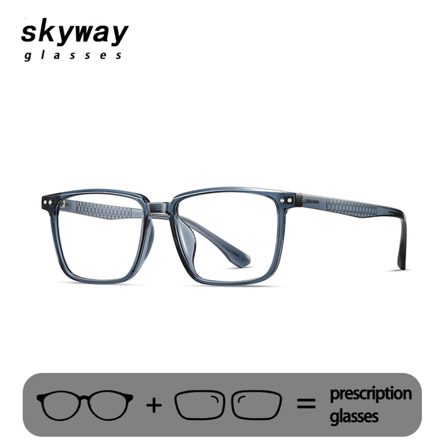 SKYWAY TR Titanium All-match Eyewear Anti Blue Light Photochromic Lens Myopia Presbyopia Reading Glasses Prescription Spectacles