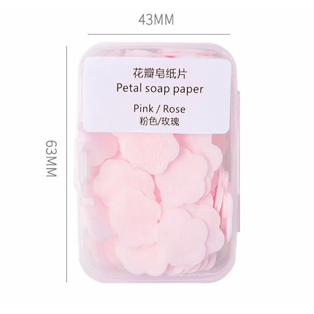 100 pcs Outdoor Portable Soap Sheets Cleaning Disposable Soap Paper Convenient Mini Hand Washing Soap Children